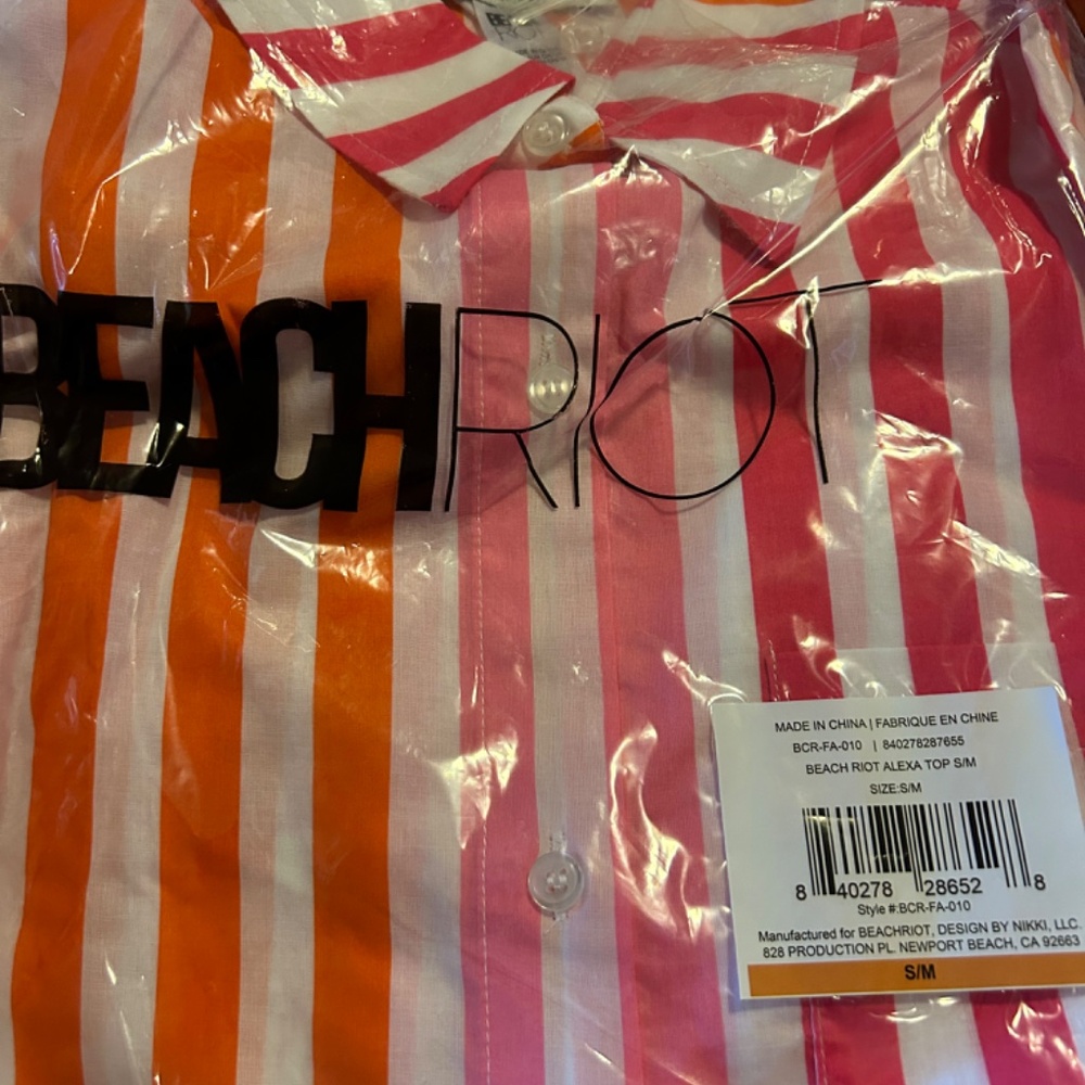 NWT Beach Riot Alexa Top Sunset Stripes - Picture 7 of 7